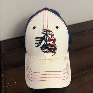 Legendary Whitetails Patriotic Buck Logo Fitted Hat XL Red White Blue